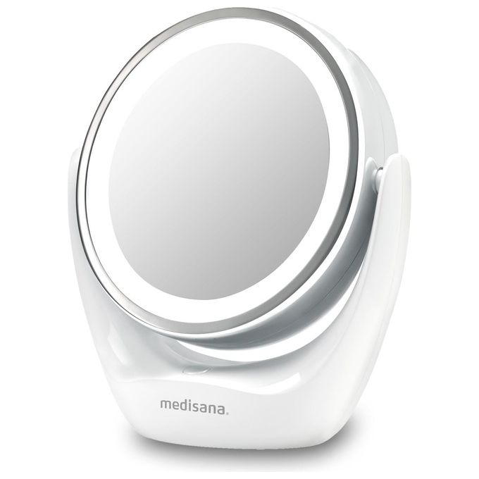 Medisana 88554 CM 835 Specchio Cosmetico 2 in 1 con Illuminazione LED e Ingrandimento 5x colore Cromo