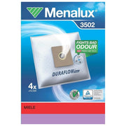 Menalux 3502 Duraflow Sacchetti per Aspirapolvere 4 pezzi con Filtro Motore compatibili con Philips AFK Dirt Devil Alaska