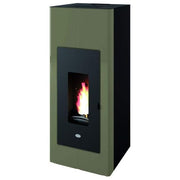 Punto Fuoco 9801792 Ilaria Stufa a Pellet Hydro 17,5 kW con Telecomando e Scarico Posteriore (48x55x105 cm) colore Tortora