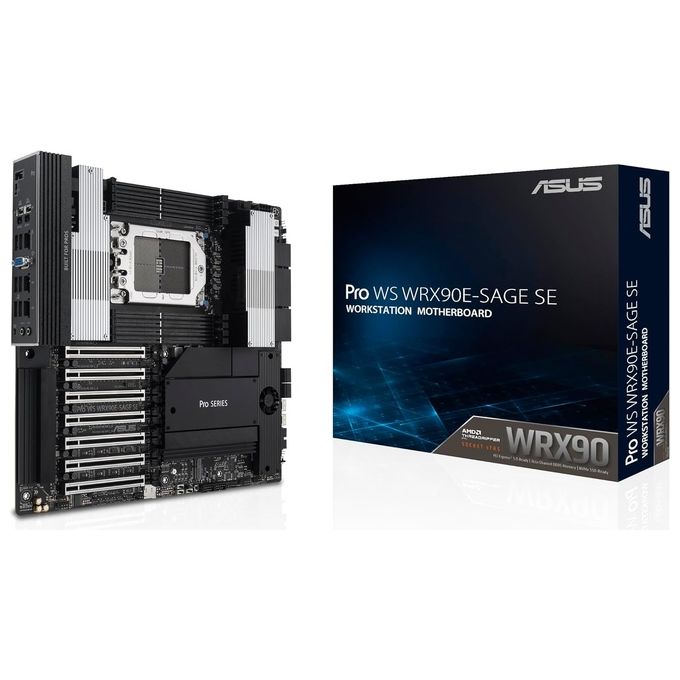 ASUS 90MB1FW0-M0EAY0 Pro WS WRX90E-SAGE SE Scheda Madre Workstation AMD sTR5 7 slot PCIe 5.0 x16 4 M.2 colore Nero