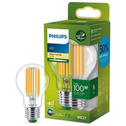 Philips 929003625101 LEDclassic Lampadina LED Goccia Filamento A60 E27 7.3W 1535lm 2700K Classe A colore Trasparente