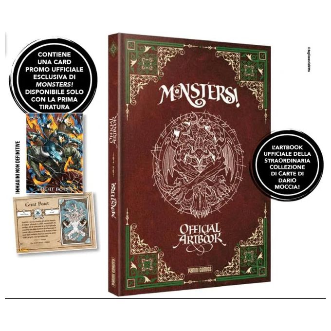 Panini DARIO-MOCCIA-MONSTERS-OFFICIAL-ARTBOOK Libro Artbook Ufficiale di Dario Moccia 296 pagine formato 21x29 7 cm colore Nero
