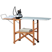 Foppapedretti 9900300006 Asso Postazione da Stiro Pieghevole con Ruote colore Noce