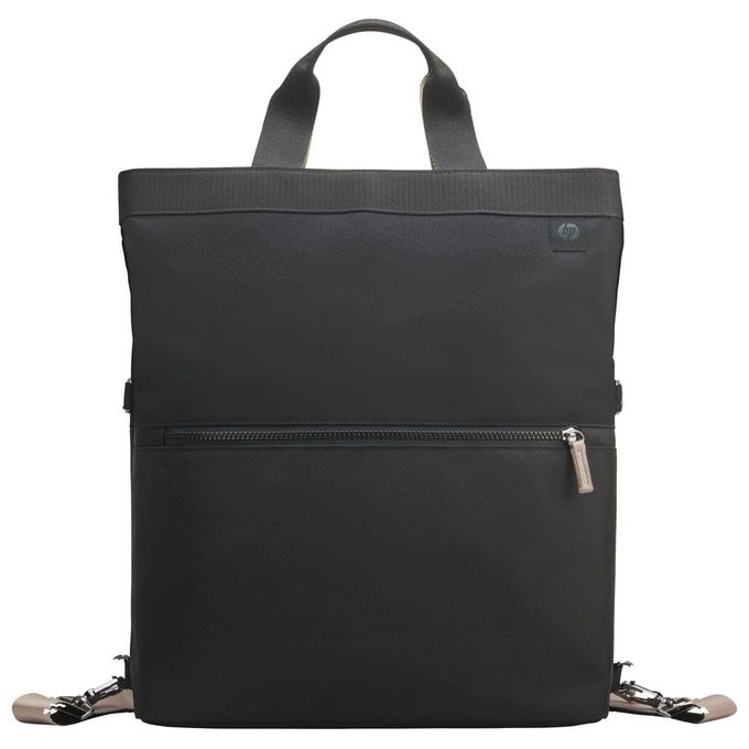 HP 9C2H1AA Borsa-zaino Convertibile per Laptop 14.1'' Zaino Pieghevole Tote Borsa a Mano e Tracolla colore Nero