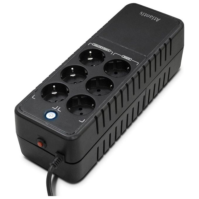 Atlantis A03-PS1000 ups 1000va-500w Onepower stepwave off line 6p Schuko Montabile a muro