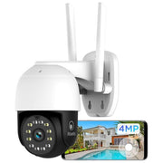 Atlantis Land A14-SC970-PT SmartCam Telecamera IP Motorizzata Outdoor 4MP 1440p Wi-Fi IP64 Audio 2 vie MicroSD 128GB colore Bianco