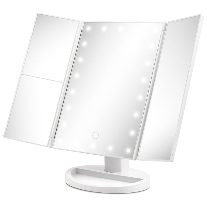 Girmi Specchio per Trucco con Luce Led 3x Batterie e Usb