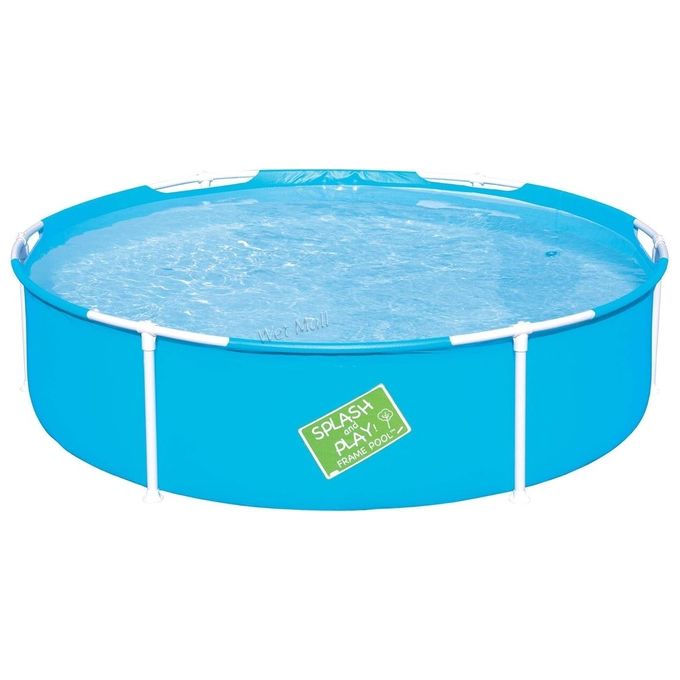 Bestway 56283 Steel Pro Piscina Fuori Terra Rotonda 152 cm 580 L telaio in acciaio antiruggine colore Blu