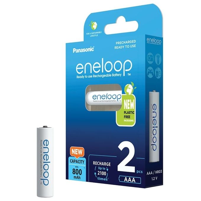 Panasonic Eneloop Micro AAA 800mAh Ni-MH 2 Pezzi