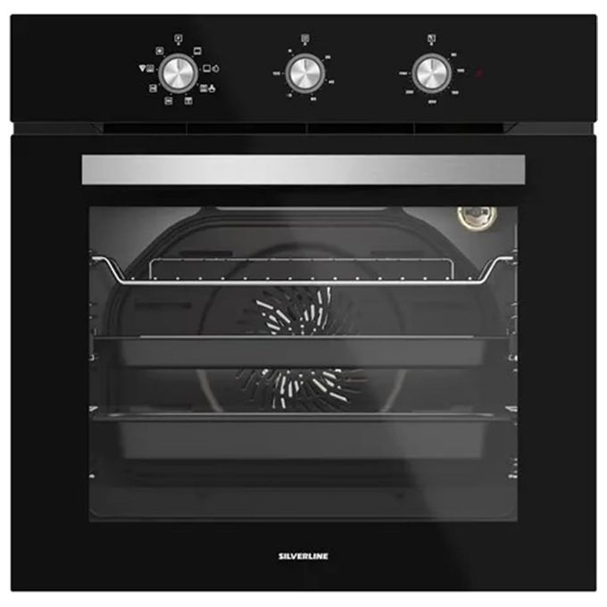 Silverline BO6503B03 Forno da incasso Elettrico 72 L Classe A 8 Funzioni Pulizia a Vapore (56x56x59 cm) colore Nero