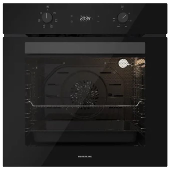 Silverline BO6504B02 Forno da incasso elettrico 72 L Classe A 8 programmi colore Nero