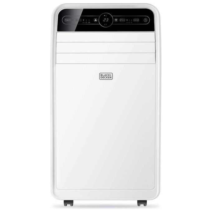 BLACK+DECKER BXAC9001E Climatizzatore portatile 9000 BTU per ambienti fino a 25 m² Classe A 3 in 1 con Deumidificazione 19,2 L-24h e Telecomando colore Bianco