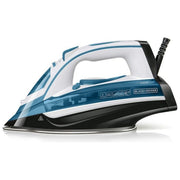 Black+decker BXIR2402E Ferro da Stiro a Vapore 2400W Vapore Continuo 33 g-min Colpo Vapore 140 g-min Serbatoio 370 ml Anticalcare colore Bianco Blu