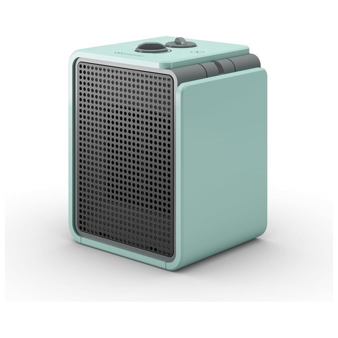 Olimpia Splendid 99228 Caldo Cubic Termoventilatore Ceramico 1800 W con Protezione IP21 e Maniglia Ergonomica colore Verde Acqua