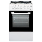 Beko CSS42014FW Cucina a Gas 4 Fuochi Forno Elettrico con Grill 54 L Classe A (50x50x85 cm) colore Bianco