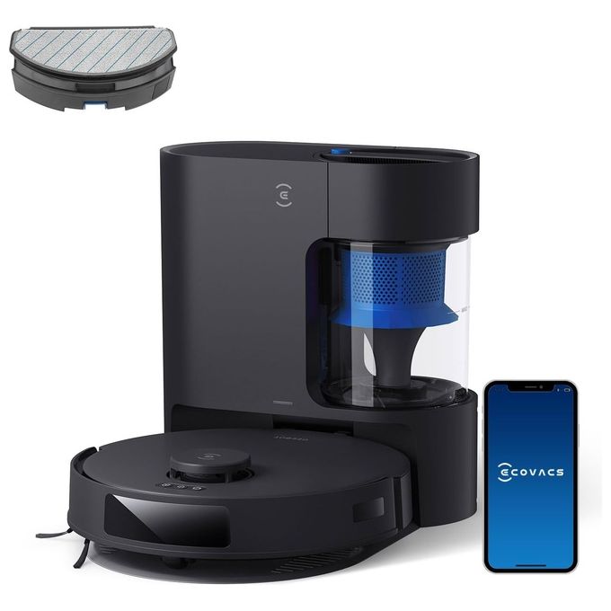 ECOVACS N20 PRO PLUS Black DEEBOT N20 PRO Plus Robot aspirapolvere TrueMapping 2.0 8000 Pa autonomia 300 min Wi-Fi colore Nero