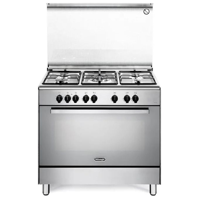 De'Longhi DEMX 96 SG Cucina a Gas 5 Fuochi Forno Elettrico Multifunzione 83 L Classe A (88,7x90x60 cm) colore Inox