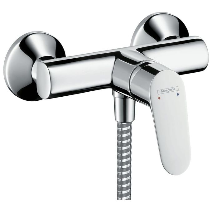 Hansgrohe 31940000 Focus Miscelatore Monocomando per Vasca Esterno a Parete con Deviatore Bocca Girevole Tecnologie QuickClean e AirPower colore Cromo taglia 60000