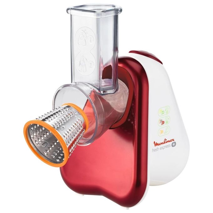 Moulinex DJ755G10 Fresh Express Plus Grattugia Elettrica Tritatutto 5 Funzioni 150W colore Rosa Metallizzato