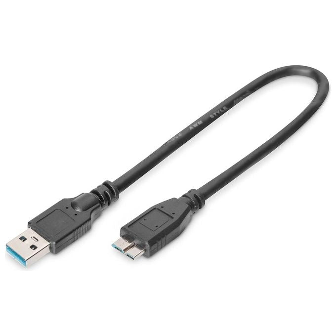 Digitus Cavo Usb 3.0 Connettori Usb A - Micro Usb ''b'' - Lunghezza Mt. 0,25