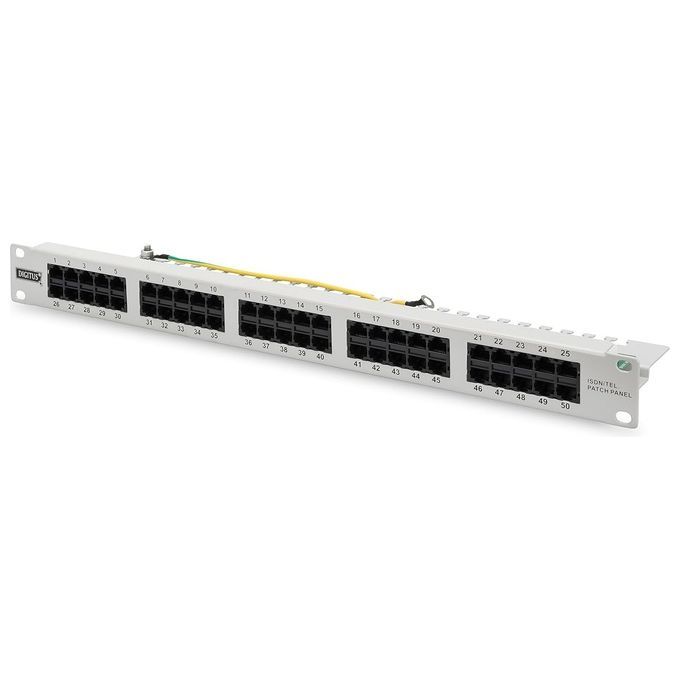 Digitus Pannello Patch per Isdn 19'' Categoria 3 - 50 Porte 8 Poli