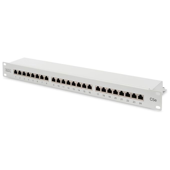 Digitus pannello patch 19'' schermato 24 porte 8 poli rj45 per reti categoria 5e - 1 unita'