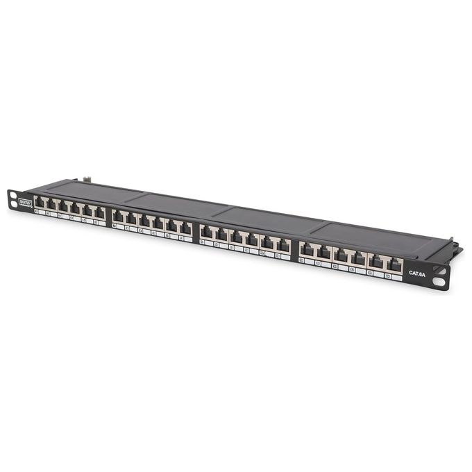 Digitus pannello patch 24 porte cat6 0,5 unita' schermato