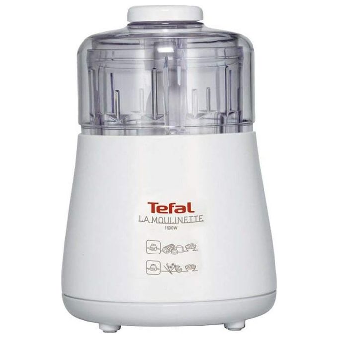 Tefal DPA130 La Moulinette Tritatutto Elettrico 1000 W doppia lama rimovibile coperchio 360° vano cavo colore Bianco