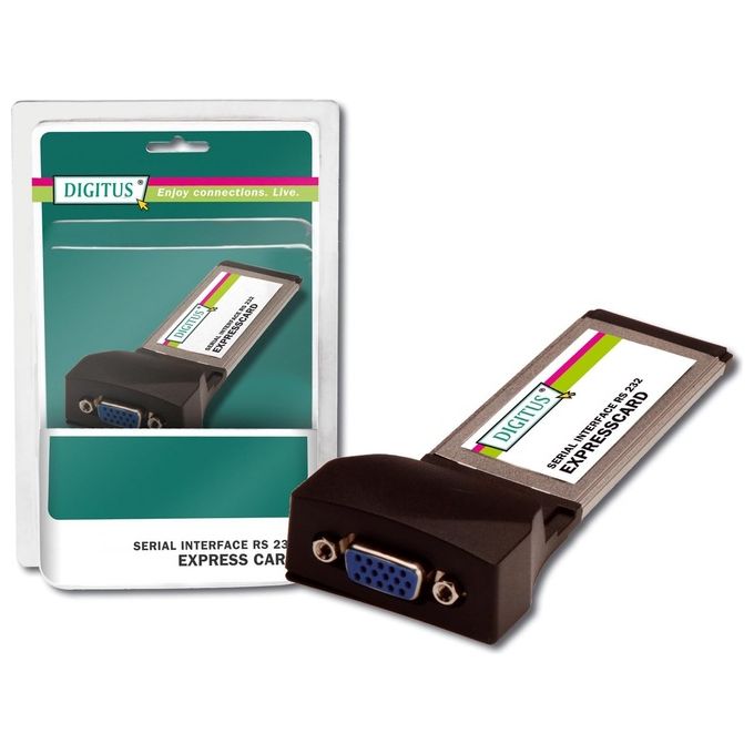 Digitus Scheda Express Card Con 2 Porte Seriali 9 Poli Rs232
