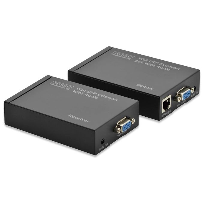 Digitus estensore vga tramite cavo rete con audio 300 metri