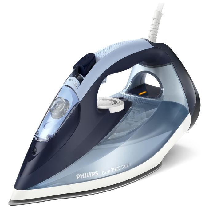 Philips DST7020-20 Azur Serie 7000 Ferro da Stiro a Vapore 2800W Vapore Continuo 50g-min Colpo Vapore 250g Piastra SteamGlide Plus colore Blu