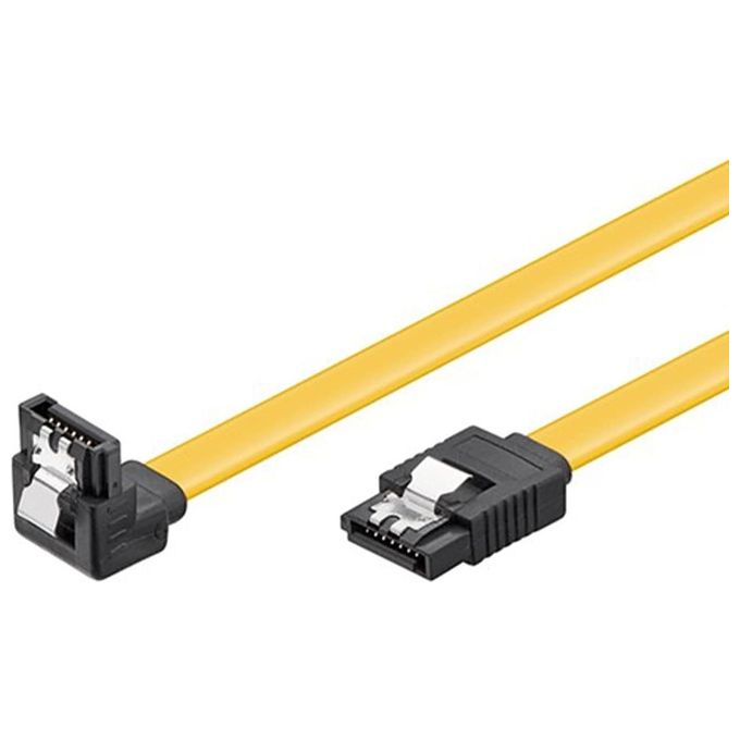Link cavo interno sata iii 7 poli 0,5 mt. con clip in metallo per bloccaggio angolato 90°