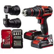Einhell  Trapano Avvitatore a Batteria TE-CD 18-45 3X-Li 22 (2x2,0 Ah)  - Set punte e bit da 22 pezzi