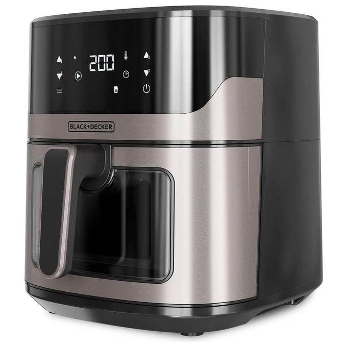 Black and Decker BXAF6500E Friggitrice ad aria 6,5 L 1600 W 8 Programmi Display Touch colore Nero Grigio