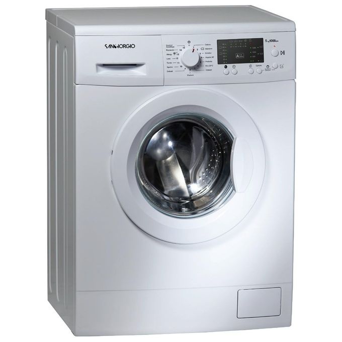 SanGiorgio F510L Lavatrice Frontale Slim 5 Kg 1000 rpm Classe E 15 programmi 79 dB (84x59x47 cm) colore Bianco