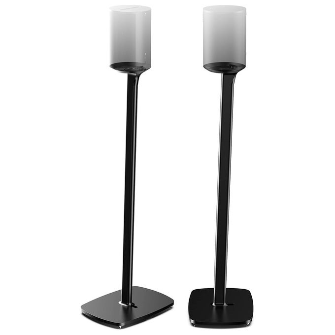 Flexson FLXE100FS2021EU Supporto da Pavimento per Sonos ERA100 Coppia con Gestione Cavi Integrata e Cavo di Prolunga Alimentazione colore Nero