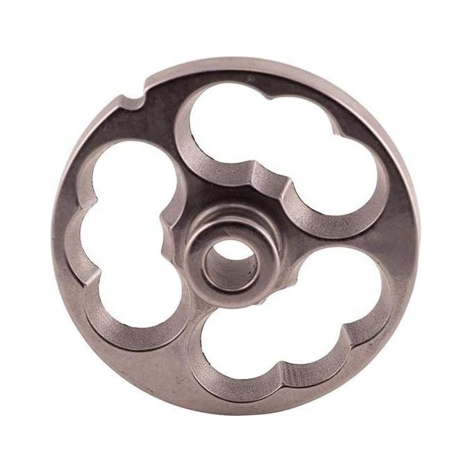 Reber 4714A-1 Piastra Trafila per Tritacarne N.22 3 Fori a Losanga Acciaio al Carbonio per Cotiche colore Argento