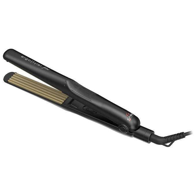 GA.MA ITALY PROFESSIONAL K-4151 Ergostyler Frisé Piastra per Capelli con Trafile in Ceramica Tecnologia Ion Plus e Nano Silver 200 °C Cavo 360° 2 m colore Nero