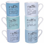 Set 6 tazzine caffe' in new bone china 90 ml,Victionary Ocean