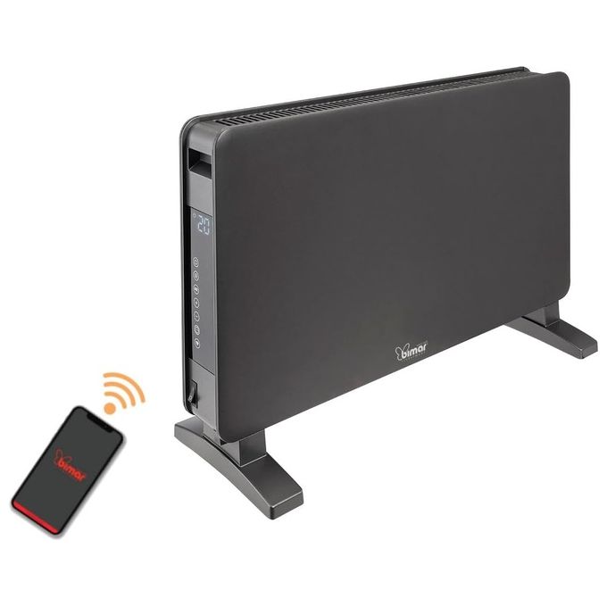 Bimar HC514 Termoconvettore Elettrico Turbo Wi-Fi Bluetooth 2000W Timer 24h Controllo Vocale per ambienti fino a 20 m² colore Fumo di Londra