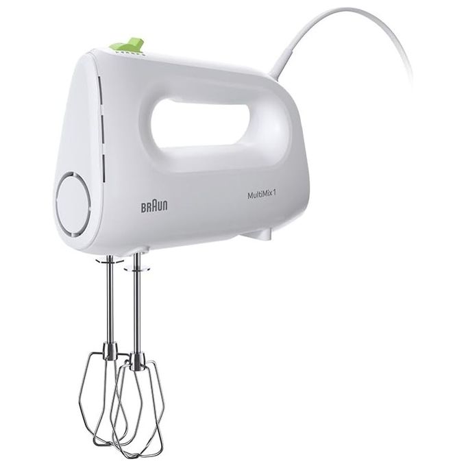 Braun HM1100WH Minipimer 5 Sbattitore Manuale 4 Velocita' Turbo FastMix EasyClic 450 W colore Bianco