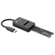 Techly 368055 Adattatore SSD USB-C NVMe SATA M.2 10 Gbps 2230 2242 2260 2280 22110 colore Nero