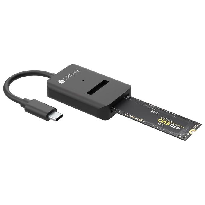 Techly 368055 Adattatore SSD USB-C NVMe SATA M.2 10 Gbps 2230 2242 2260 2280 22110 colore Nero