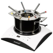 Steba IK 11 S Set induzione per fondue e wok 1000 W 6-7 livelli potenza controllo temperatura 60-240 °C timer 10-120 minuti display touch colore Nero Bianco Acciaio inox