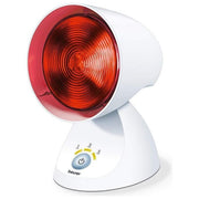 Beurer IL-35 Lampada a Raggi Infrarossi Terapia del Calore 150W timer digitale 3 livelli inclinazione regolabile colore Bianco