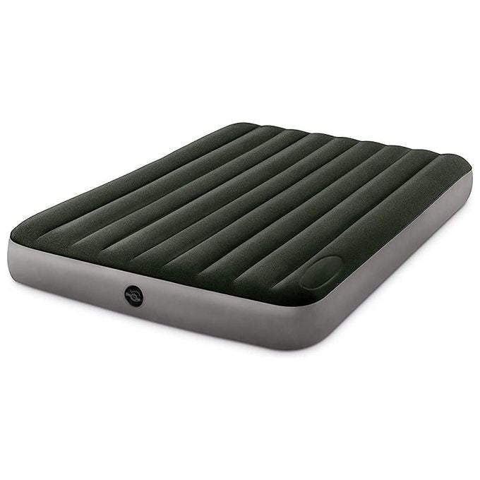 Intex 64763E Downy Materasso Gonfiabile Matrimoniale Fiber-Tech 152x203x25 cm 272 Kg Pompa a Pedale colore Verde