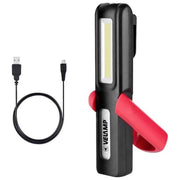Velamp IR471 Davy Lampada da Lavoro LED COB Ricaricabile USB 2x3W 150lm IP44 con Gancio e Magnete