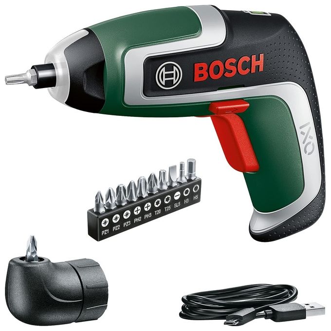 Bosch 06039E0000 IXO 7 Avvitatore a Batteria 3,6V 2Ah 235 rpm 5,5 Nm Motore Brushless LED 360° colore Nero Verde