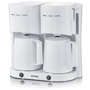 Severin KA 9314 Macchina da caffe' americana con doppia caraffa termica 1 L 2000 W filtro girevole indicatore livello acqua colore Bianco