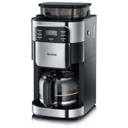 Severin KA 4810 Macchina da caffe' Automatica Manuale Capacita' 1 4 L con Macinacaffe' Integrato Display LCD 1000 W colore Nero Acciaio inox